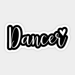 Dancer hand lettering design Sticker